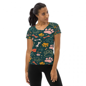 CoolPaws All-Over Print Women's Athletic T-shirt